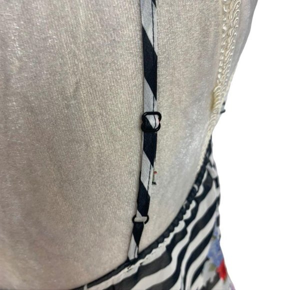 Xhilaration Tank Blouse Mixed Print Stripe Floral - Picture 7 of 10